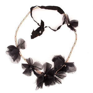 PAULA BIANCO BLACK EVENING NECKLACE | WOMENS